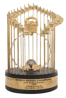 1999 New York Yankees World Series Champions Trophy Presented to Willie Randolph (Randolph LOA)